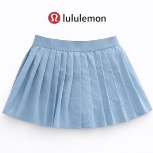 Lululemon Powder Blue Pleated Tennis Skirt Size 4 High Rise Athletic Skort EUC